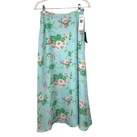 Lauren Ralph Lauren Shelter Island floral silk maxi skirt NWT